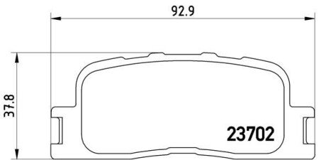 Задние тормозные колодки brembo P83088 на Тойота Хайлендер