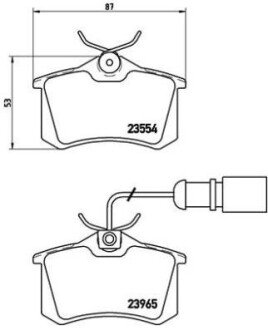 Задні тормозні (гальмівні) колодки brembo P85058 на Сеат Альхамбра