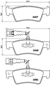 Задние тормозные колодки brembo P85068