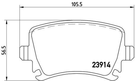 Задні тормозні (гальмівні) колодки brembo P85095 на Сеат Leon 3