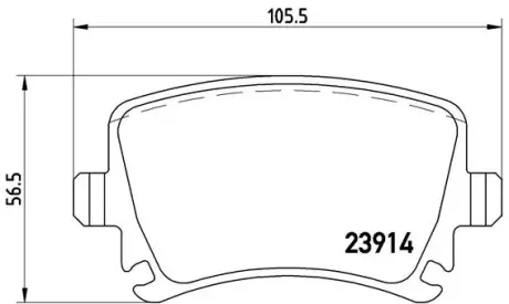 Задние тормозные колодки brembo P85095