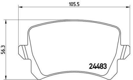 Задні тормозні (гальмівні) колодки brembo P85108 на Фольксваген Пассат б7