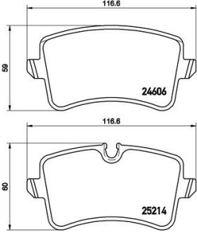 Задние тормозные колодки brembo P85117 на Ауди A4 B9