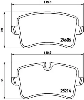 Задние тормозные колодки brembo P85120 Ауди А4