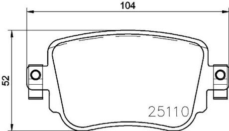 Задні тормозні (гальмівні) колодки brembo P85140 на Ауди Q3