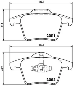 Задние тормозные колодки brembo P86019 Вольво Xc90
