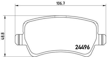 Задні тормозні (гальмівні) колодки brembo P86021 на Вольво S80