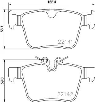 Задні тормозні (гальмівні) колодки Brembo P86 029