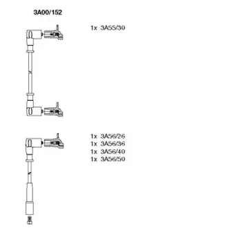 Комплект проводів SKODA Felicia ""1,3 ""94-02 bremi 3A00152 Шкода Фелиция