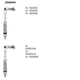 Комплект проводів високої напруги bremi 229AB200 на Мерседес Вито 638