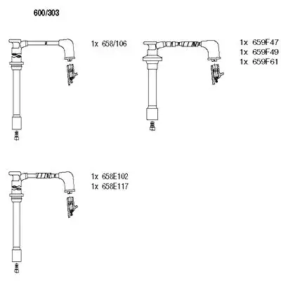 Комплект проводів високої напруги Bremi 600303 (фото 1)