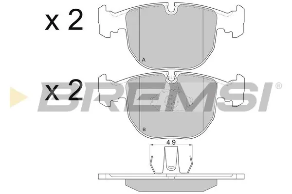 Передние тормозные колодки bremsi BP2774