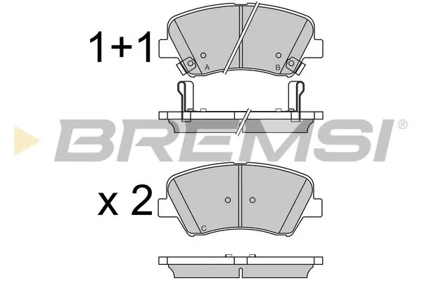 Передні тормозні (гальмівні) колодки Bremsi BP3529 (фото 1)