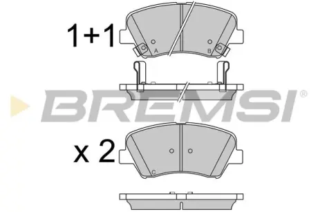 Передні тормозні (гальмівні) колодки Bremsi BP3529