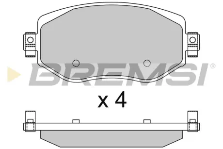 Передние тормозные колодки bremsi BP3737 Рено Megane