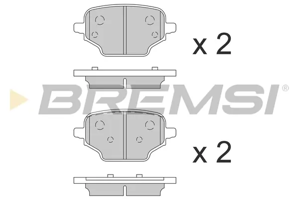 Задні тормозні (гальмівні) колодки Bremsi BP3863 (фото 1)