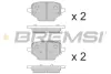 Задні тормозні (гальмівні) колодки Bremsi BP3863 (фото 1)