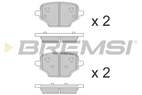Задні тормозні (гальмівні) колодки Bremsi BP3863