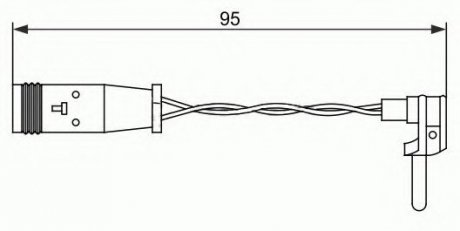 Датчик тормозных колодок MB W211/220/203 перед/зад bremsi WI0590
