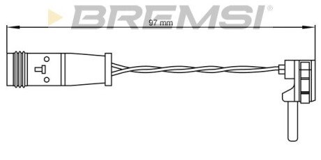 Датчик тормозных колодок MB W211/220/203 перед/зад bremsi WI0590