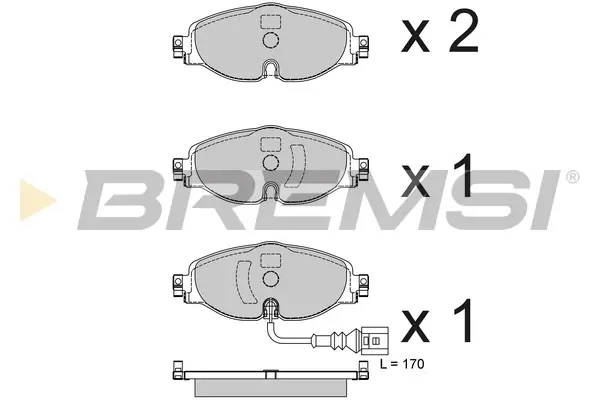 Передние тормозные колодки bremsi BP3782