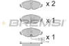 Передние тормозные колодки bremsi BP3782