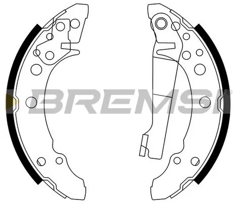 Колодки ручного (стоячого) тормоза bremsi GF0016