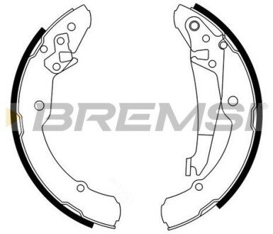 Колодки ручного (стоячого) гальма bremsi GF0473