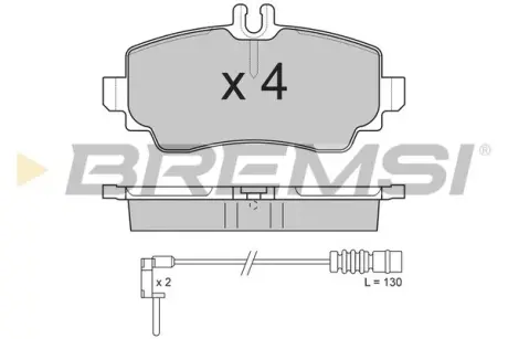Передние тормозные колодки bremsi BP2763