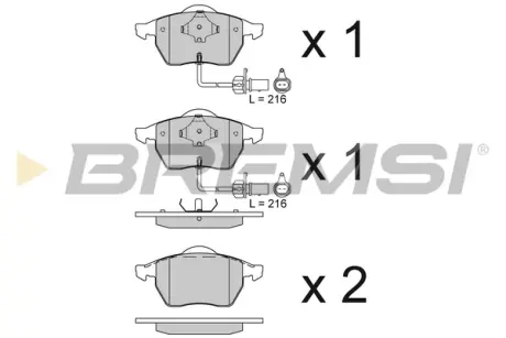 Передні тормозні (гальмівні) колодки Bremsi BP2816