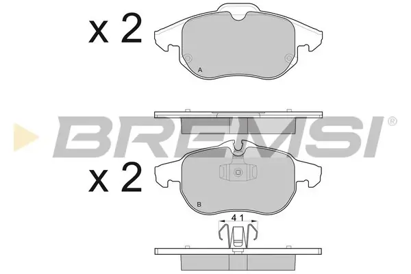 Передние тормозные колодки bremsi BP3014