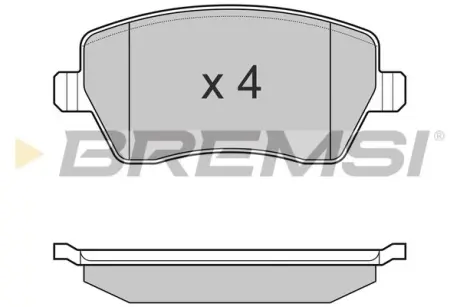 Передние тормозные колодки bremsi BP3026