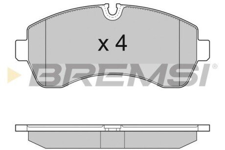 Передние тормозные колодки bremsi BP3290 на Мерседес Sprinter w907/w910