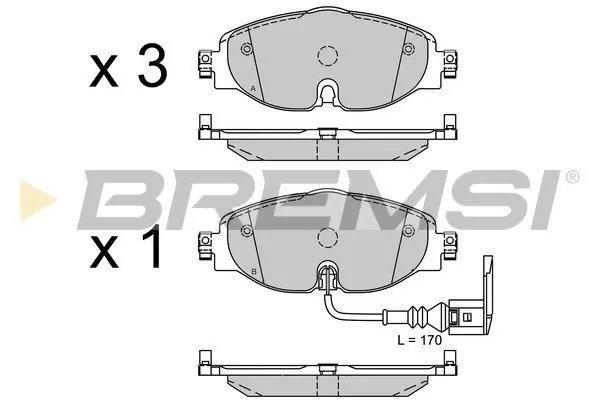 Колодки ручного (стоячого) тормоза bremsi BP3516