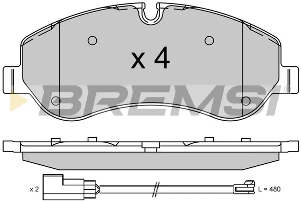 Передні тормозні (гальмівні) колодки Bremsi BP3525 (фото 1)