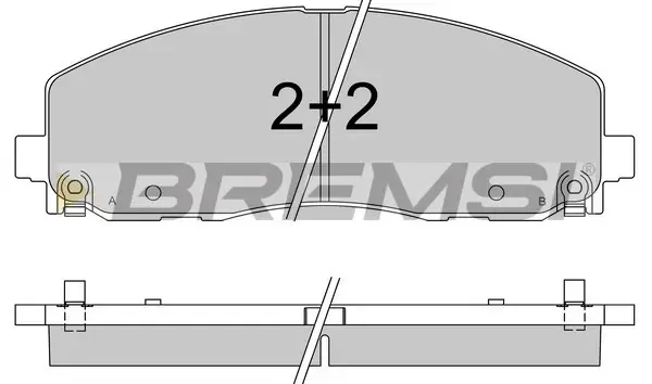 Передні тормозні (гальмівні) колодки Bremsi BP3543 (фото 1)