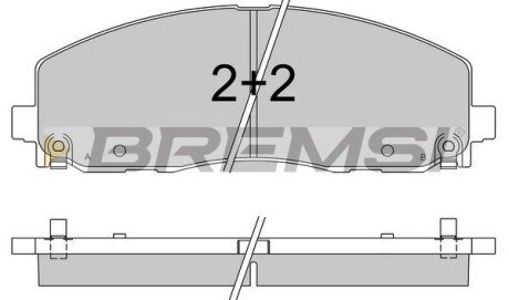 Передні тормозні (гальмівні) колодки bremsi BP3543