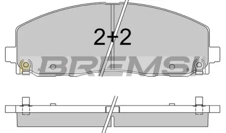 Передні тормозні (гальмівні) колодки Bremsi BP3543