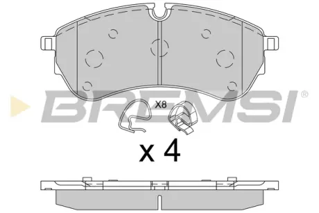 Передние тормозные колодки bremsi BP3846 Фольксваген Крафтер