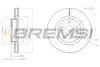Передний тормозной диск bremsi CD7646V