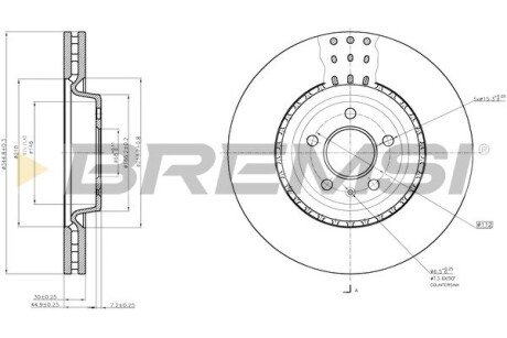 Передний тормозной диск bremsi CD7997V