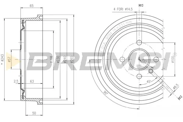 Тормозной барабан Combo 01-/Astra G/H 98- bremsi CR5560