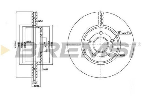 Гальмівний диск bremsi CD7125V