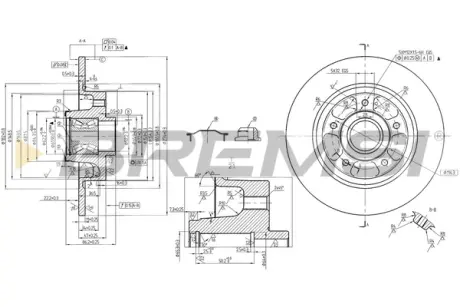 Тормозной диск bremsi CD7731S Рено Сценик 3