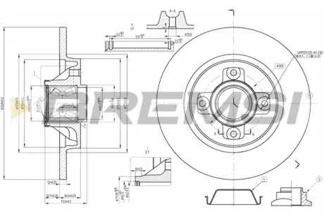 Тормозной диск bremsi CD7735S