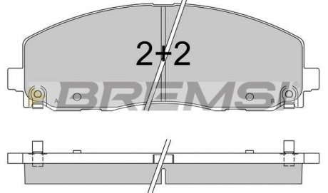 Передні тормозні (гальмівні) колодки bremsi BP3543