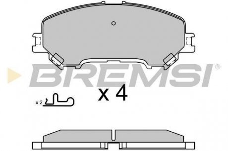 Передние тормозные колодки bremsi BP3629