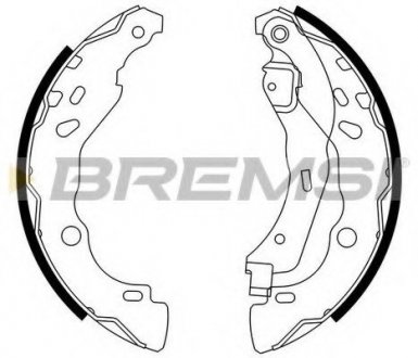 Колодки ручного (стоячого) тормоза bremsi GF0409