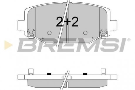 Задние тормозные колодки bremsi BP3544
