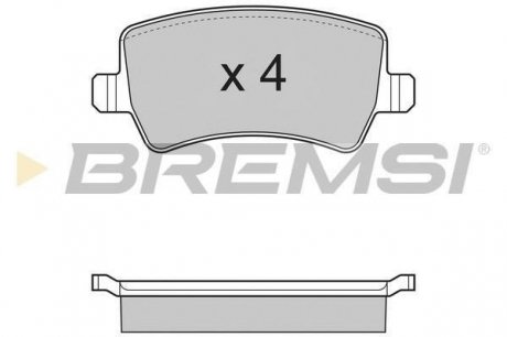 Задні тормозні (гальмівні) колодки bremsi BP3298